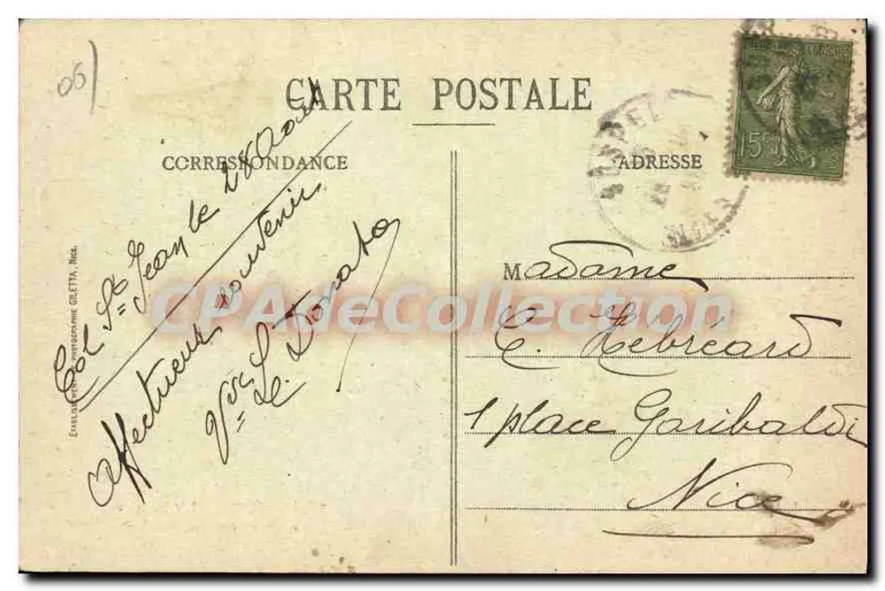 Ruínas da antiga Abadia — Sospel (A.-M.) — Edição Giletta, n° 3519 - Verso
