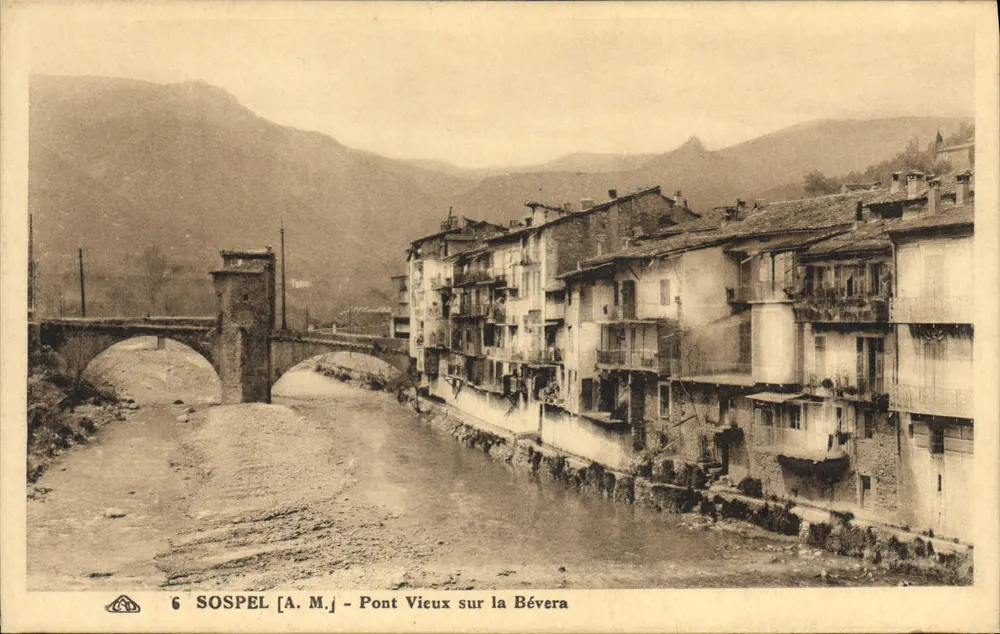 Sospel - Ponte Velha sobre a Bévera — A.M. — n°6 - Frente