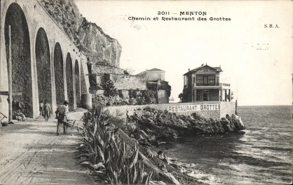 Menton — Caminho e Restaurante das Grutas — S.R.A. - Frente