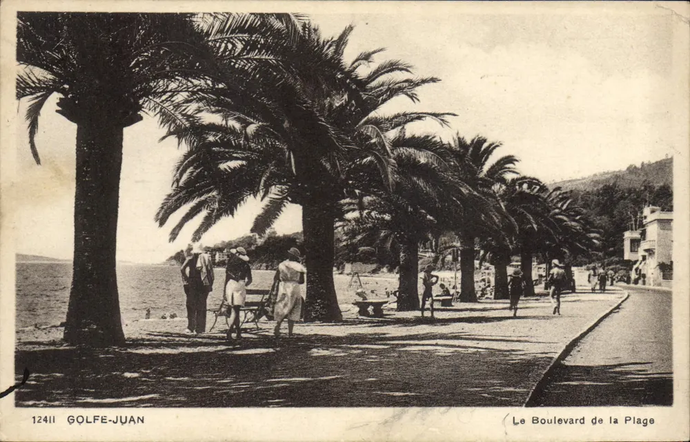 Golfe-Juan — O Boulevard da Praia — CP DES ARTS PHOTOGRAPHIQUES - Frente
