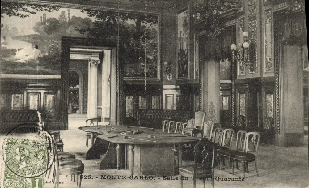 Monte-Carlo — Sala del Trente-Quarante — fot. Nace, n° 225 - Anverso