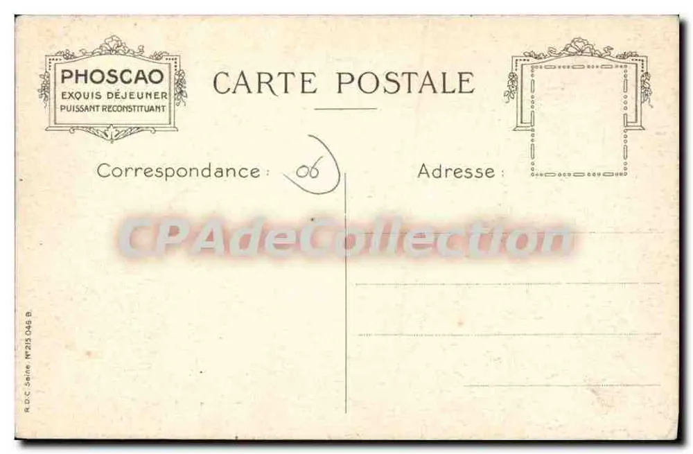 The Old Antibes (Alpes-Maritimes) — view of the port and village — Collection du Phoscao - Back