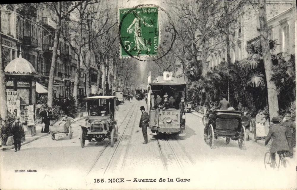 NICE — Avenida da Estação — Édition Gilletta, n° 155 - Frente