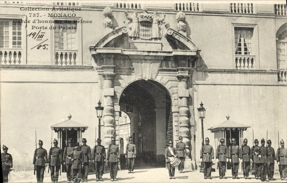 Ehrenwache des Prinzen — Palasttor — Monaco - Vorderseite