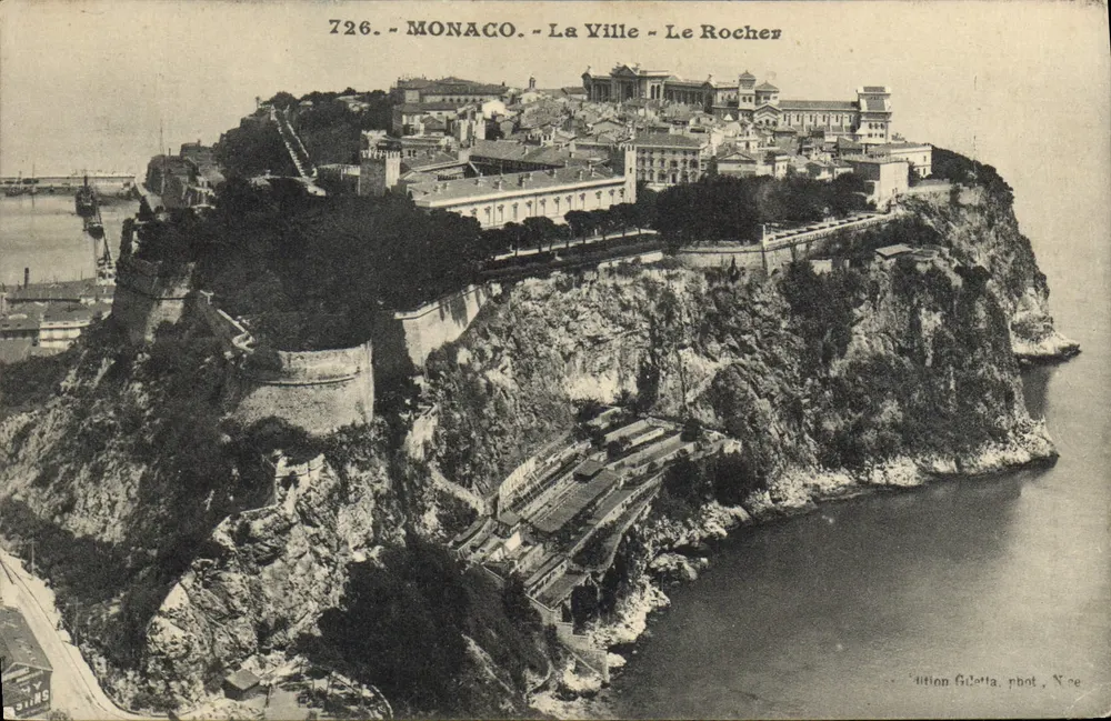 Mônaco - A Cidade - O Rochedo — Edição Gilelta, fot. Née, n°726 - Frente