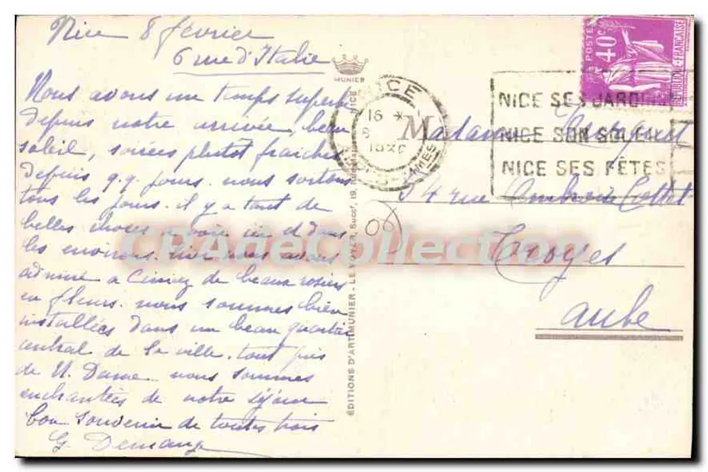 Nice — Jardim Albert 1er — Foto MUNIE - Verso
