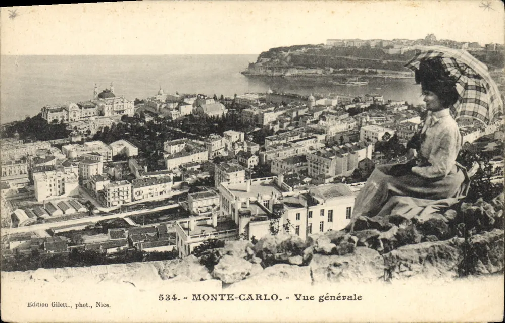 Monte-Carlo - Vue générale — Edition Gillett, phot. Nice, n° 534 - Recto