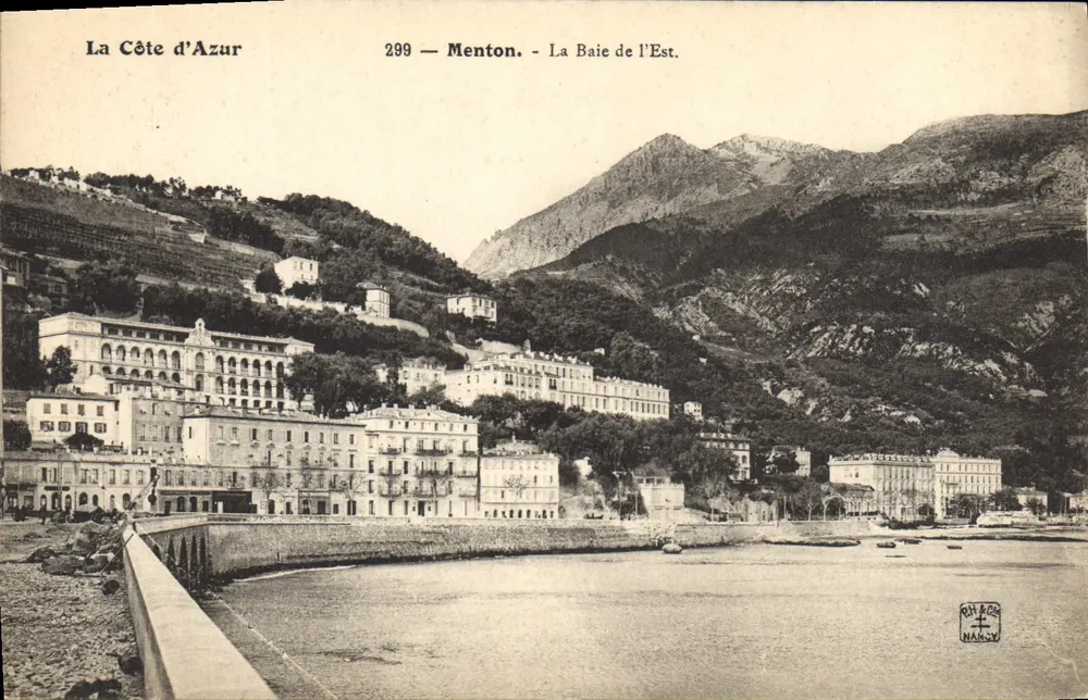 Menton - A Baía do Leste — A Costa Azul, n° 299 — editor RN ROS NANCY - Frente