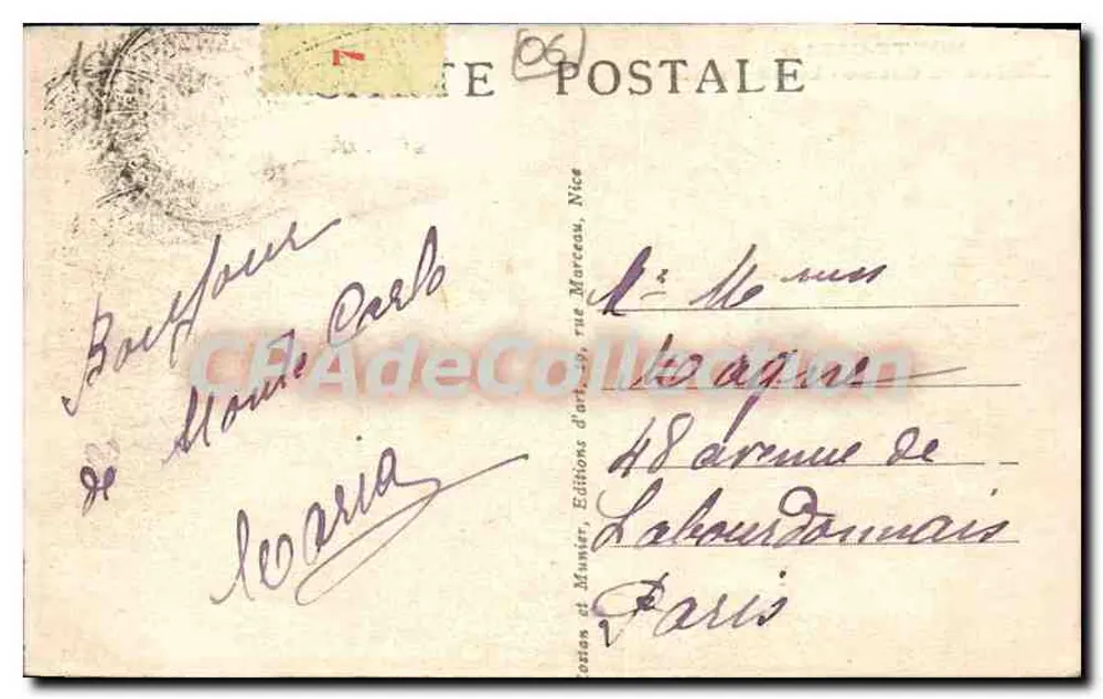 Monte-Carlo — Gärten des Casinos - Le Boulingrin — Éditions RM - Rückseite