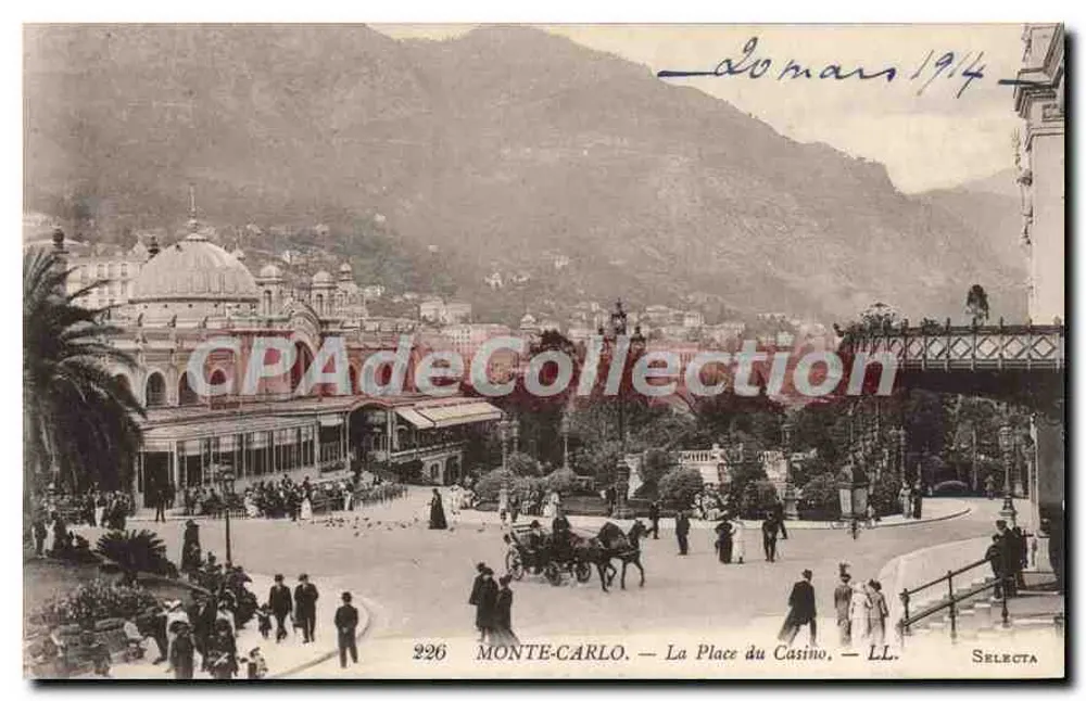 Monte-Carlo — La Place du Casino — LL. Selecta, Nr. 226 - Vorderseite