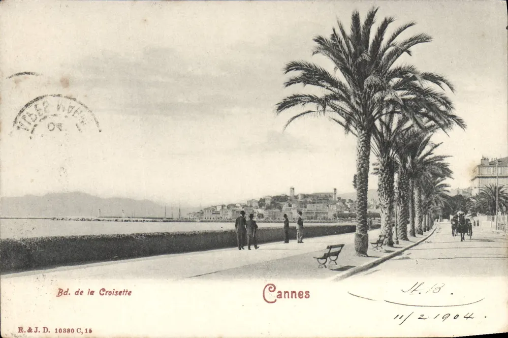 Bd. de la Croisette — Cannes — R.&J.D. 10880 C.15 - Frente