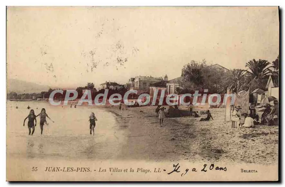Juan-les-Pins — Die Villen und der Strand — Selecta - Vorderseite