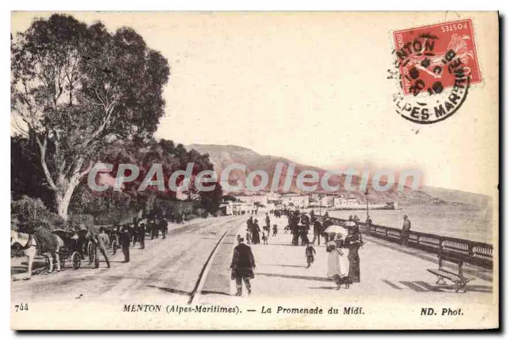 Menton (Alpes-Maritimes) — Die Promenade du Midi — ND. Phot. - Vorderseite