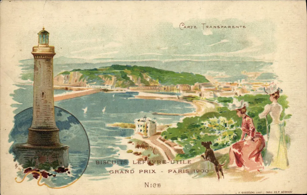 Farol de Nice — vista panorâmica — J. E. GOGSSSENS LILLE PARIS 20, R. BERANDO - Frente