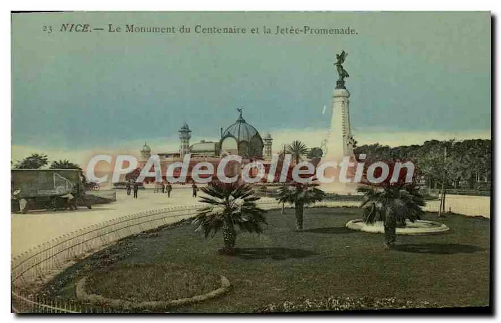 Nice — O Monumento do Centenário e a Pista de Areia — CPAdeCollection n°23 - Frente