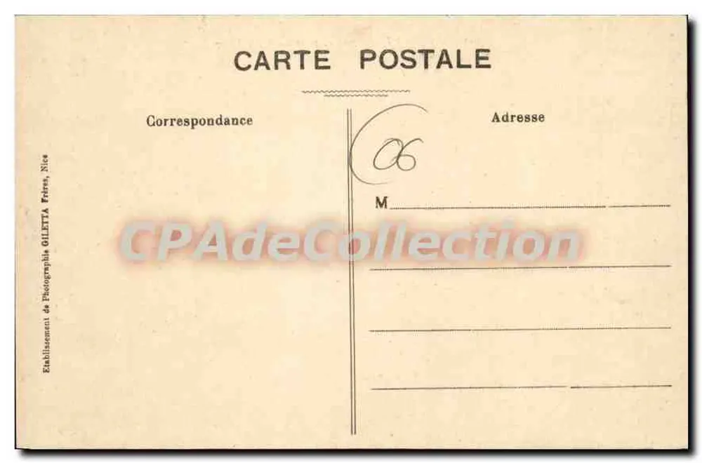 Niza - Vista general, tomada desde el Monte Boron — Edición Giletta, Niza, n° 103 - Reverso