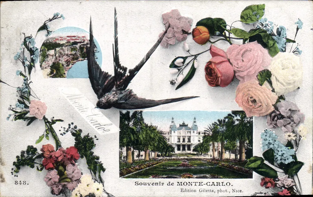 Monte-Carlo — Souvenir de MONTE-CARLO. — Edition Giletta, phot., Nice, n° 848. - Recto