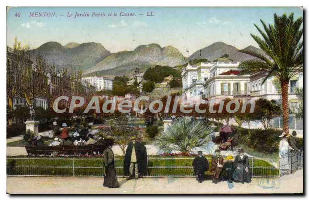 Menton — Öffentlicher Garten und Kasino — LL, n°46 - Vorderseite