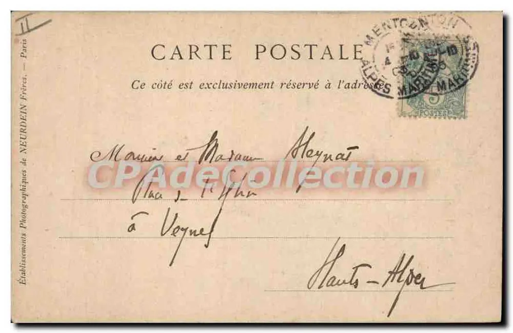 Aussicht vom Terrasses de Monte-Carlo — Fürstentum Monaco — Verlag Collections ND, Nr. 575 - Rückseite