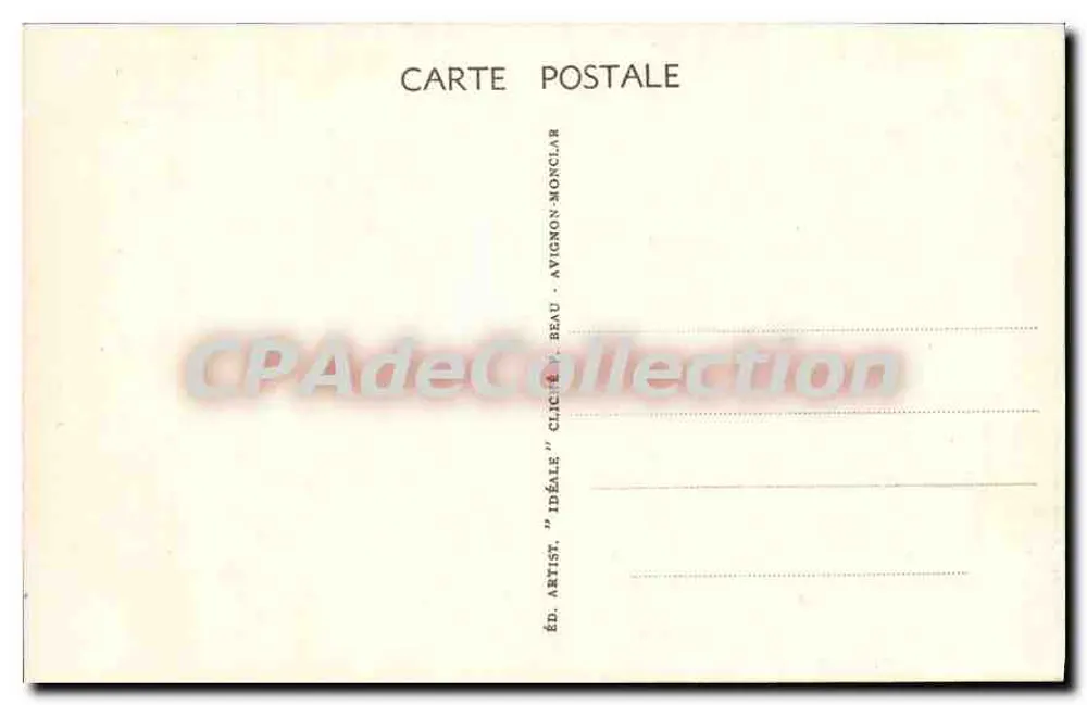 In der Provence - Der Olivenhain (Olivenpflücken) — Gemälde von L. Bill aus Avignon — Foto Bo - Rückseite