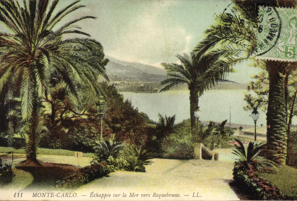 MONTE-CARLO — Aussicht zum Meer nach Roquebrune — LL. — Nr. 411 - Vorderseite