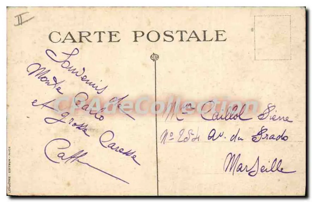Monaco — Die exotischen Gärten — Verlag Lépante, Nizza, n°41 - Rückseite