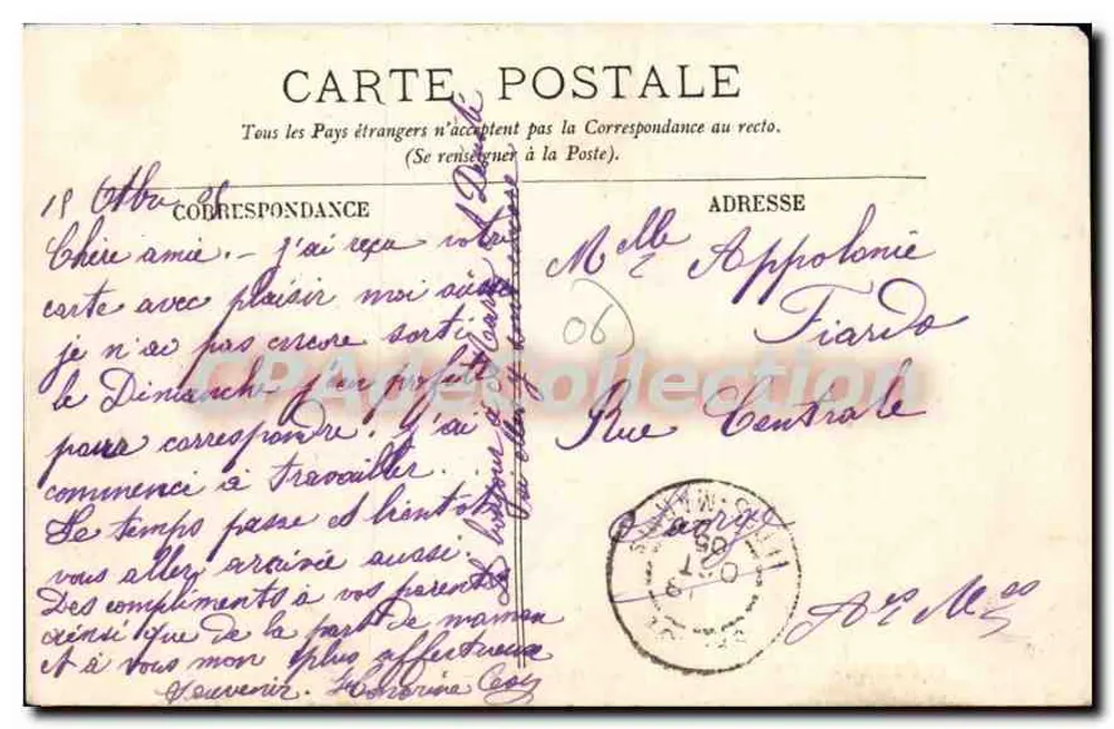 Cannes — Plac La Peyrière — Schody — Wydawca LL, nr 568 - Rewers