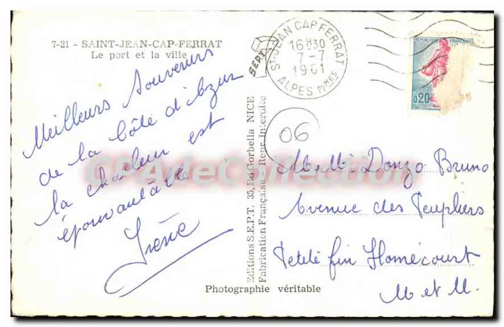 Saint-Jean-Cap-Ferrat — Der Hafen und die Stadt — Éditions SEPT, 7-21 - Rückseite