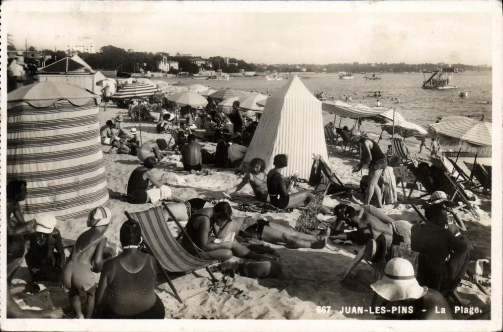 Juan-les-Pins — A Praia — J. Gilletta e Cie, n°667 - Frente
