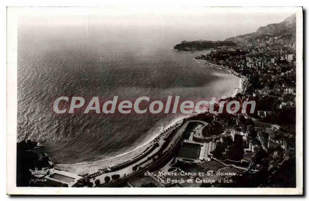 Monte-Carlo und St. Roman — La Beach und Sommercasino — Éditions d'Art Munier, Nr. 237 - Vorderseite