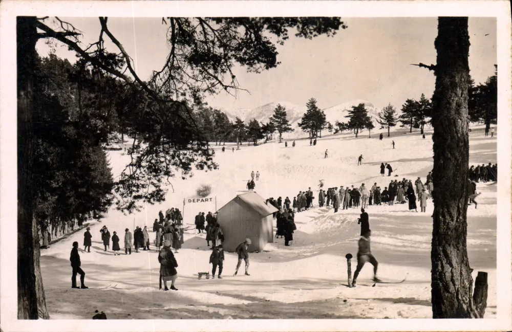 Abfahrt der Wintersportarten — Peïra-Cava — Edition Bonimini - Vorderseite