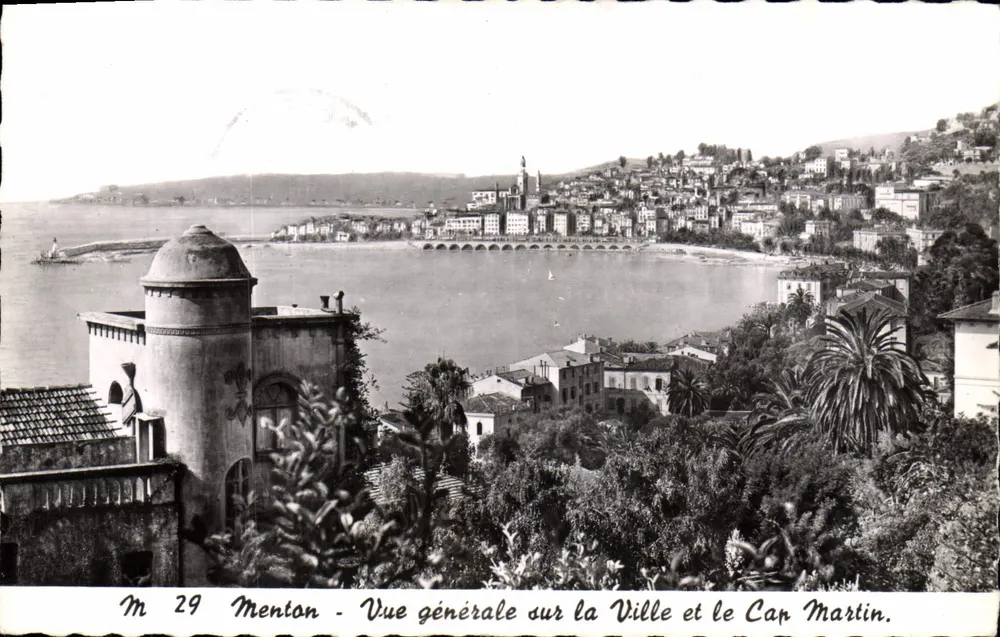 Menton - Allgemeiner Blick auf die Stadt und den Cap Martin — M 29 - Vorderseite