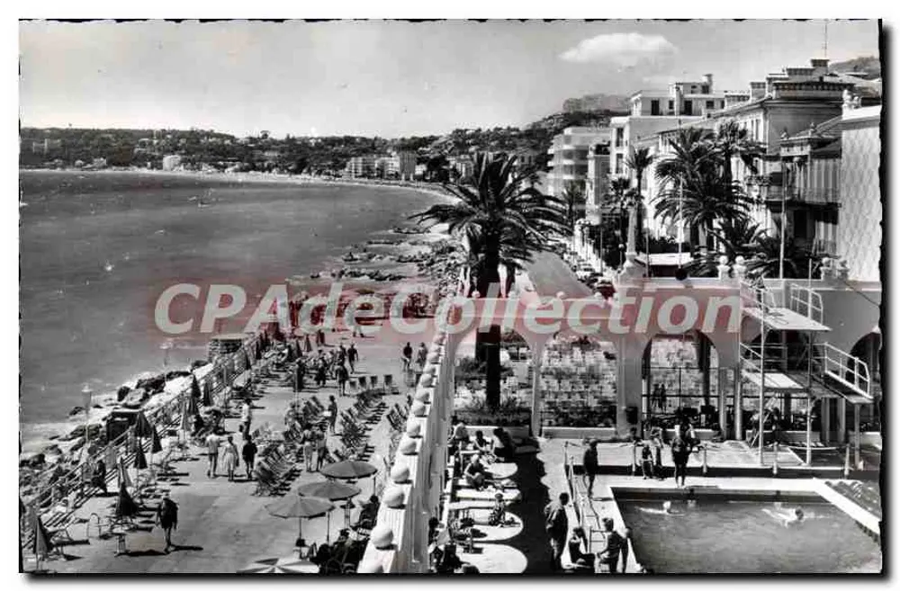 Menton — Die Poolanlage des Casinos, die Promenade und die Strandpromenade — Antike Ansichtskarte Arde Collection - Vorderseite