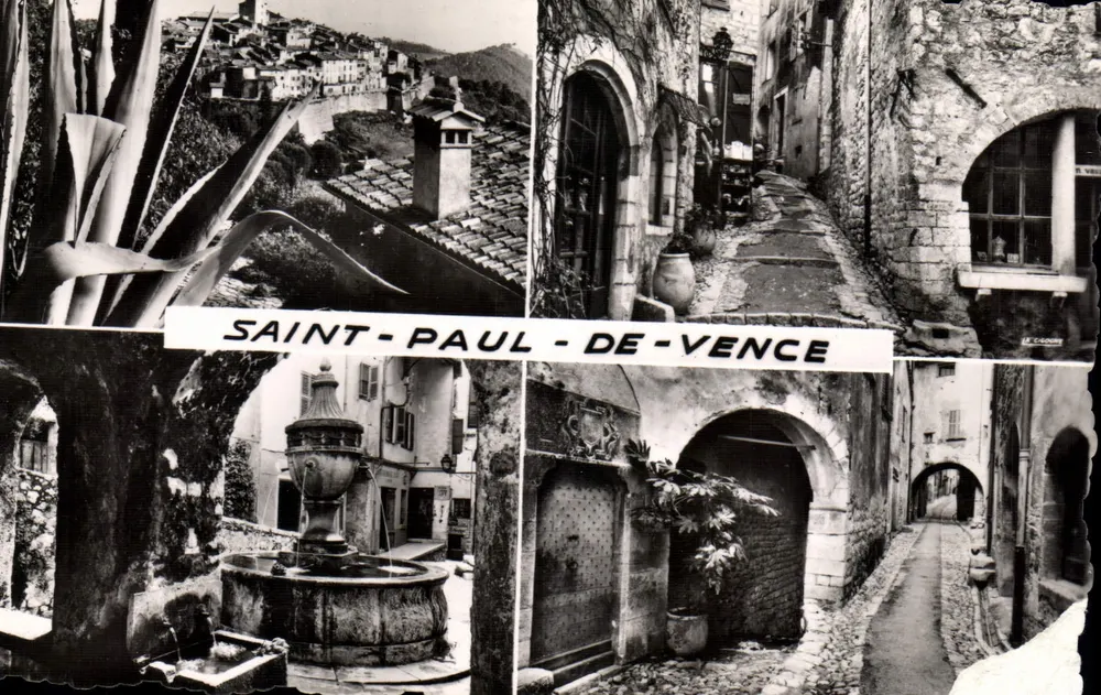 Saint-Paul-de-Vence — widok panoramiczny i uliczki — La Coudre - Awers