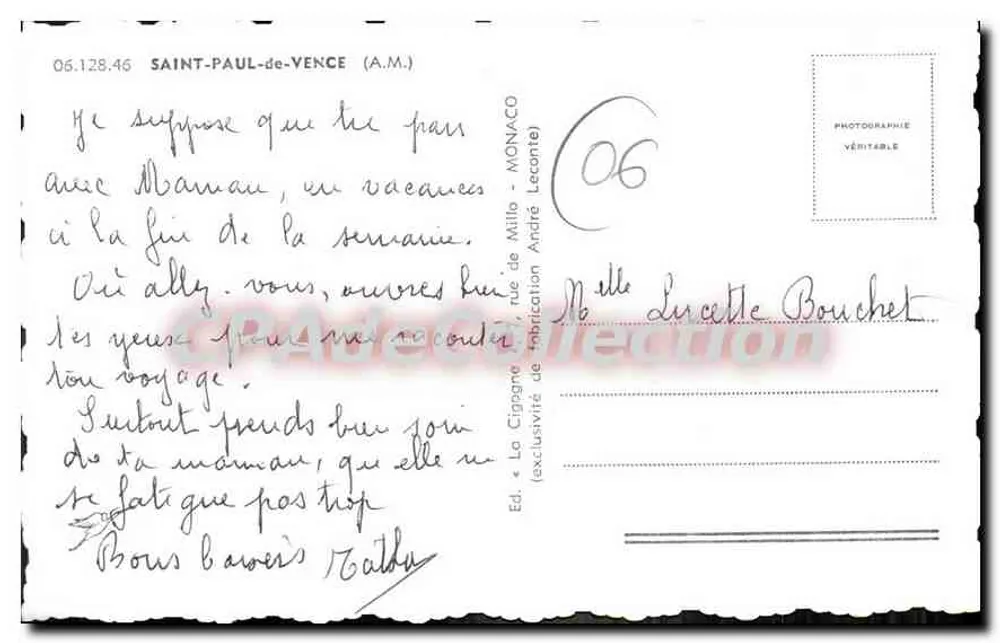Saint-Paul-de-Vence — widok panoramiczny i uliczki — La Coudre - Rewers