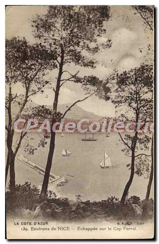 Aproximadamente de NICE — Vista do Cap Ferrat — S. F. « Lux » - Frente