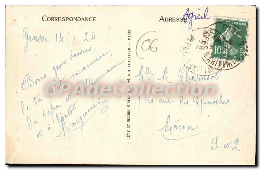 Grasse - Boulevard Fragonard — LL Selecta, n°49 - Verso