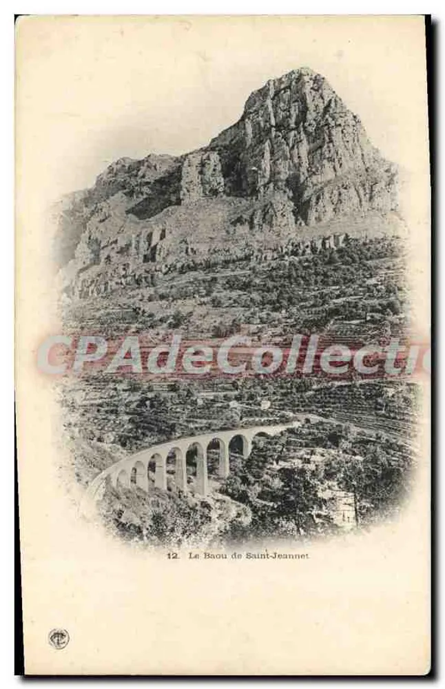 O Baou de Saint-Jeannet — vista do viaduto e do massif rocheux — Coleção do Touring-Club da França, n°12 - Frente