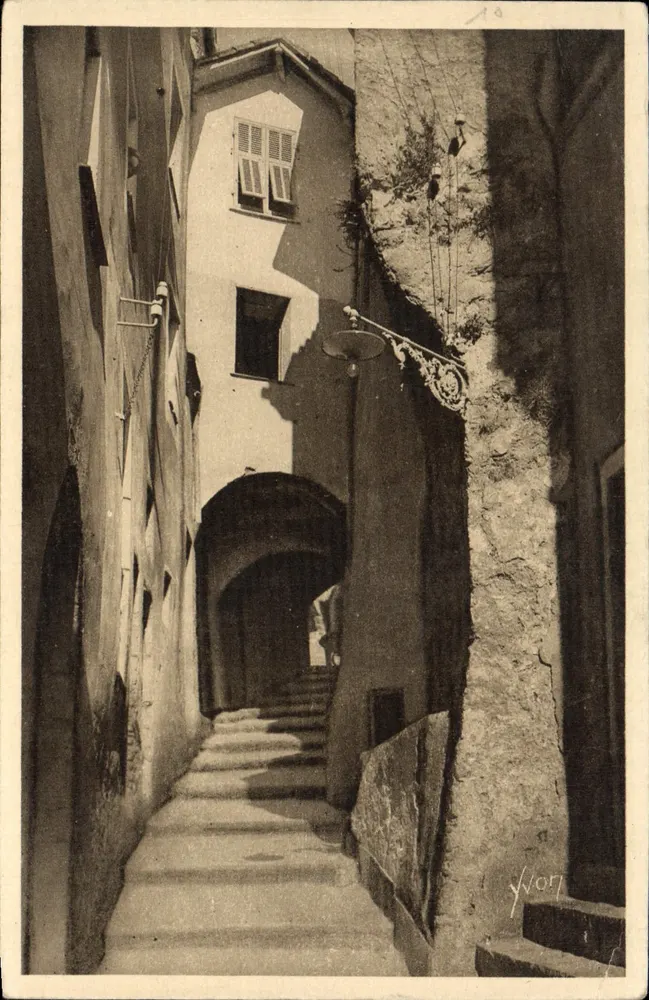 Roquebrune-Cap-Martin — Rue du Château — Édition d'Art YVON, Paris - Frente