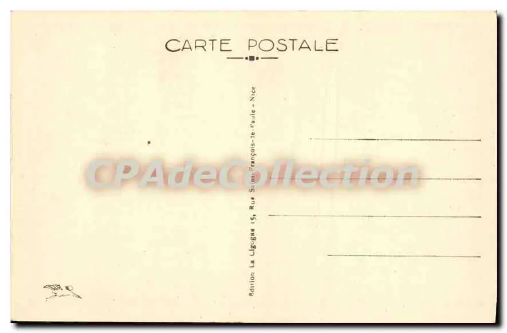 O Velho Grasse — Rue de l'Évêché — Edição La Ligue - Verso