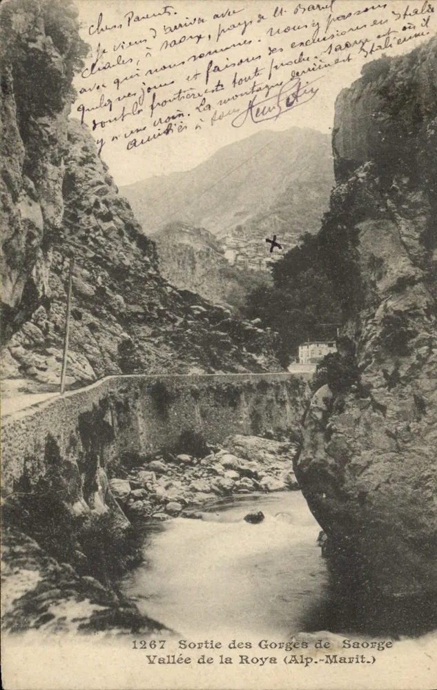 Sortie des Gorges de Saorge — Vallée de la Roya (Alpes-Maritimes) — n° 1267 - Vorderseite