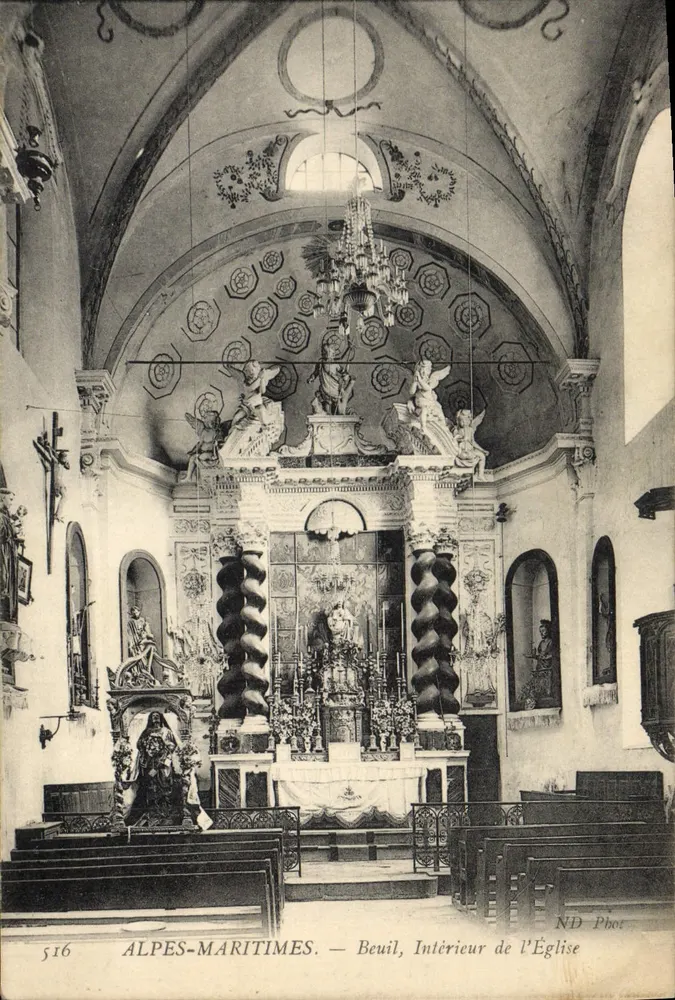Beuil — Innenansicht der Kirche — ND Phot, n° 516 - Vorderseite