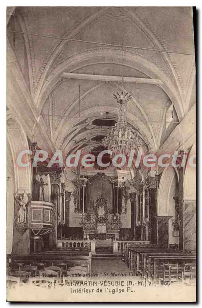 Innenansicht der Kirche — Saint-Martin-Vésubie (A.-M.) — Robert Ponton, n°217 - Vorderseite