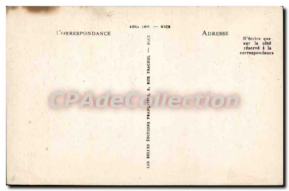 Sainte-Agnès (A.M.) — Uma Rua — editor Les Belles Éditions Françaises, Nice, n° 186 - Verso