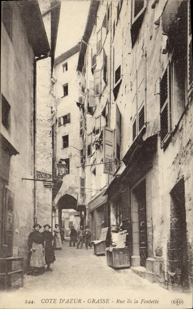 Côte d'Azur - Grasse - Rue de la Fontette — Editor E.D. n°244 - Frente