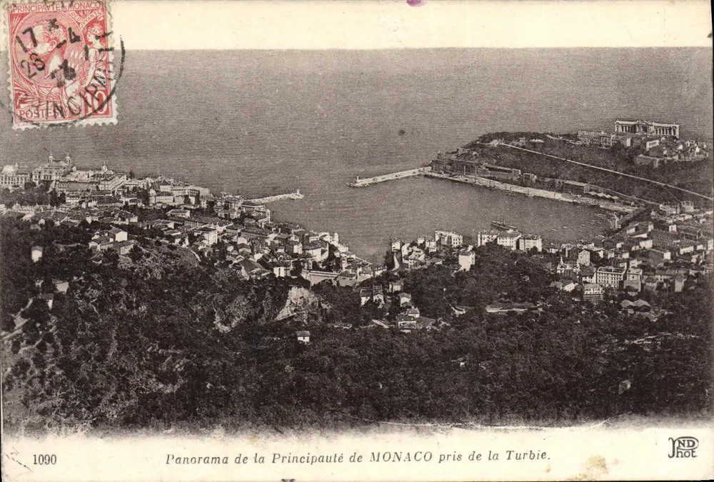 Panorama der Fürstentum MONACO aus Turbie — JND Hot, n° 1090 - Vorderseite