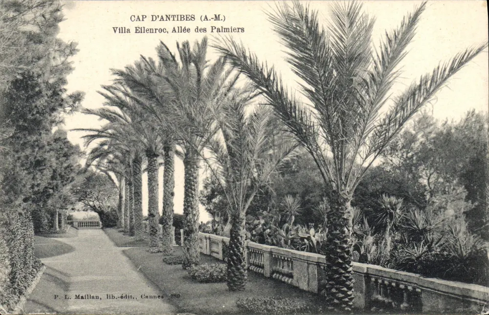 Cap d'Antibes (A.-M.) — Villa Eilenroc, Allée des Palmiers — P. L. Maillan, lib.-édit., Cannes 289 - Vorderseite