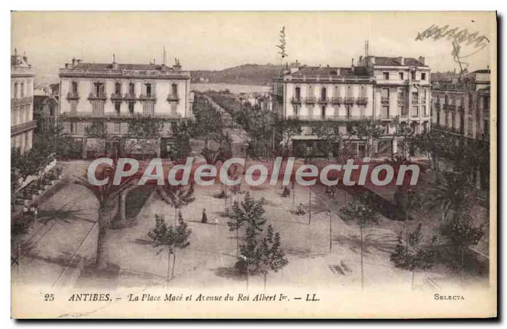 Antibes — Place Macé und Avenue du Roi Albert Ier — Selecta - Vorderseite