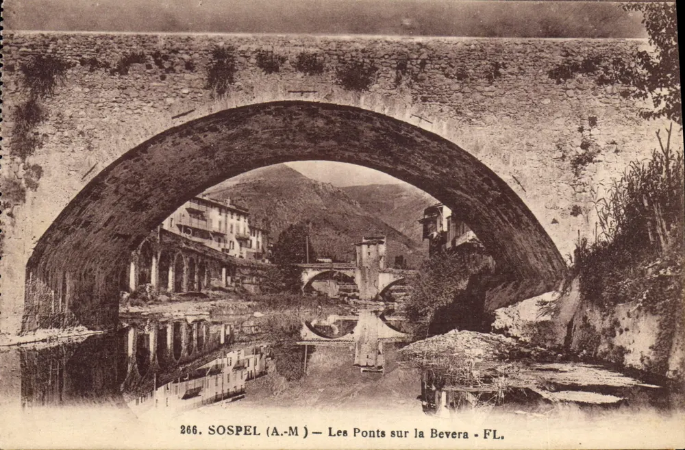 Sospel (A.-M) — Os Pontes sobre a Bevera — FL. — N° 266 - Frente