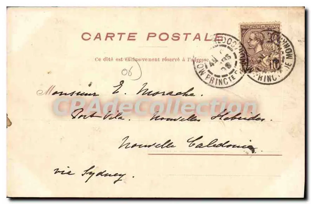 Das Casino von Monte Carlo mit dem Garten — Verlag Mariliano & C. Milano, Nr. 100 - Rückseite